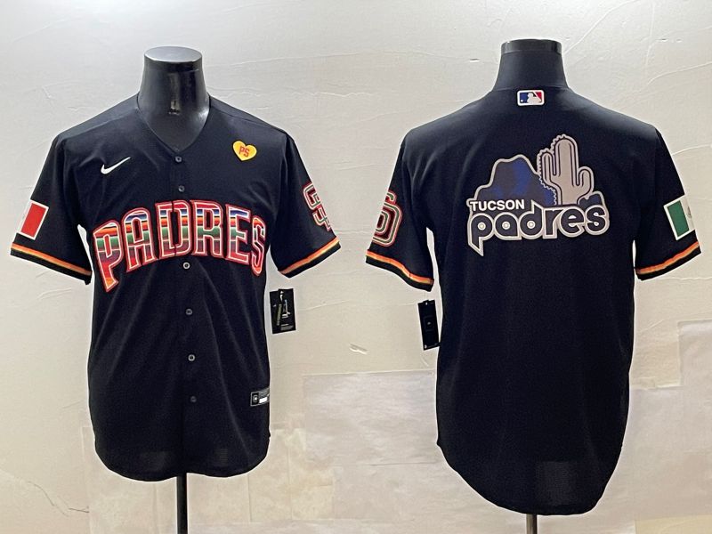 Men San Diego Padres Blank Black Fashion Game 2025 Nike MLB Jersey style 4->san diego padres->MLB Jersey
